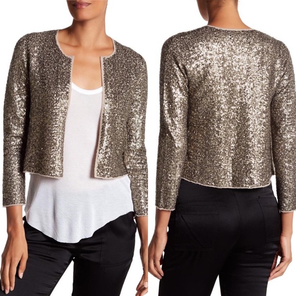 Zadig & Voltaire Sweaters - Zadig and Voltaire Gold Sequin Cardigan